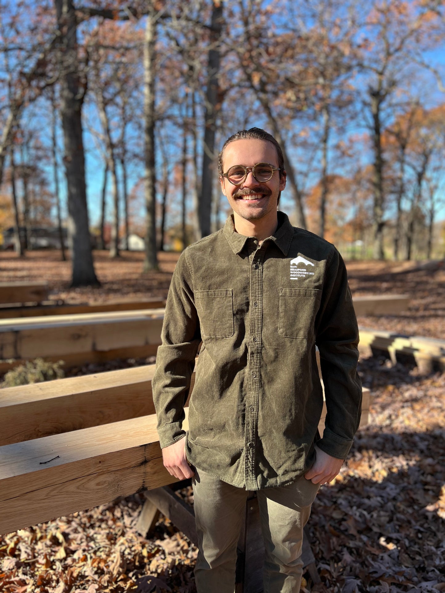 Long Sleeve Green Corduroy